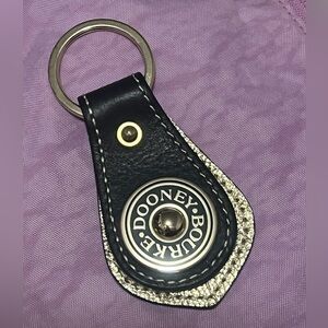 Dooney & Bourke Black and Gold Keychain Vintage Rare Key Chain
